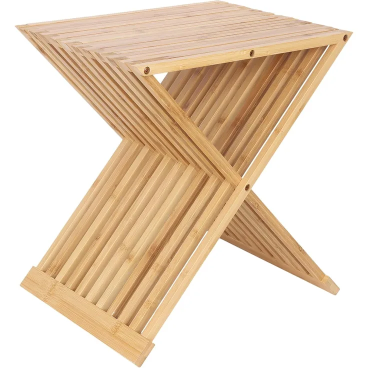 Relaxdays Pflanzenhocker klappbar Bambus