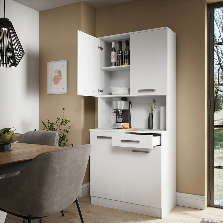 Küchenbuffet Raul Weiß 83.6 x 188.5 cm mit 4 Türen & 1 Schublade Vicco – Bild 5