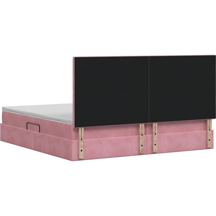 vidaXL LED-Speicherbett mit Matratze Rosa 200 x 200 cm Samt 3460097 – Bild 10