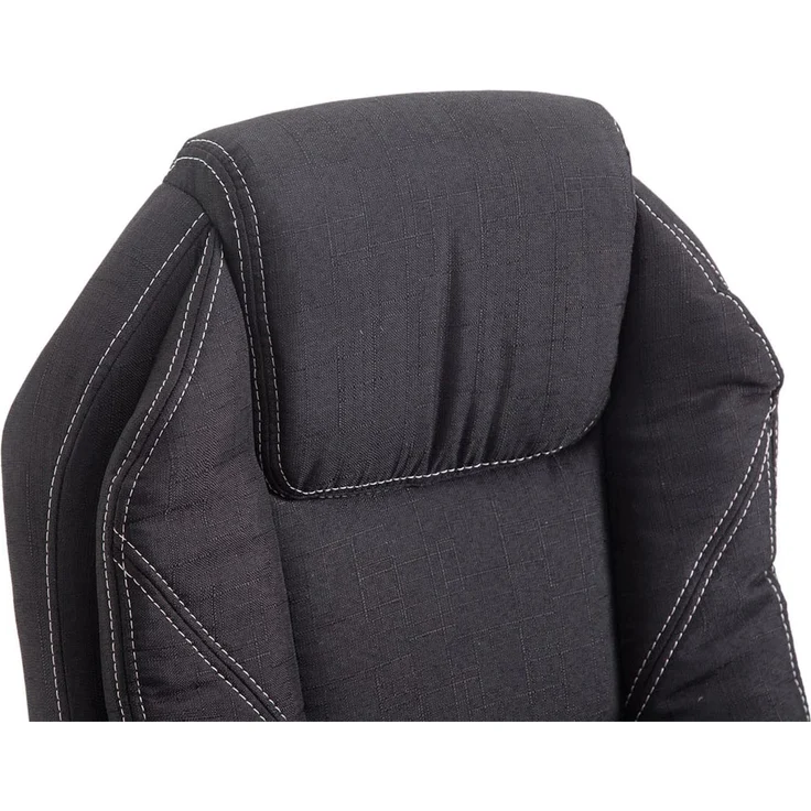 Bürostuhl MEDHA Stoff - 114x67x64, Schwarz Stoff Metall in Chromoptik Gestell ergonomische Bürostühle Homeoffice Stuhl mit Rollen – Bild 6
