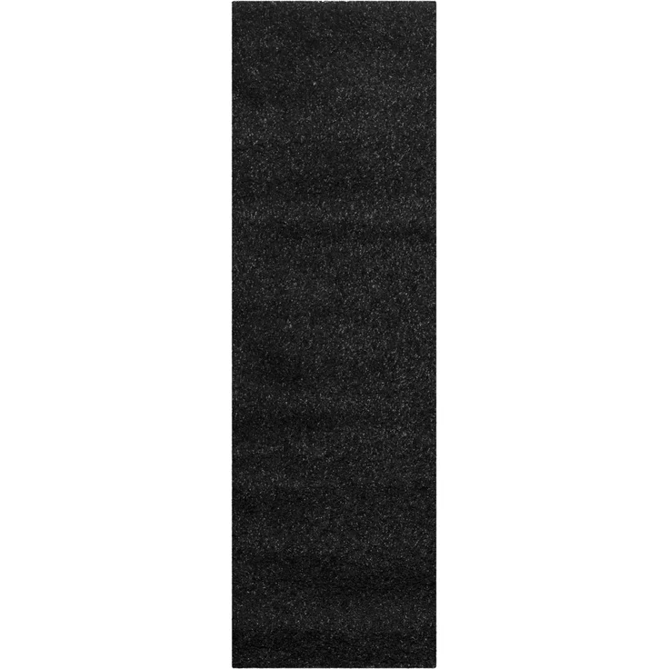 SAFAVIEH Zottelig Teppich für Wohnzimmer, Esszimmer, Schlafzimmer - California Shag Collection, Hoher Flor, Schwarz, 69 X 152 cm