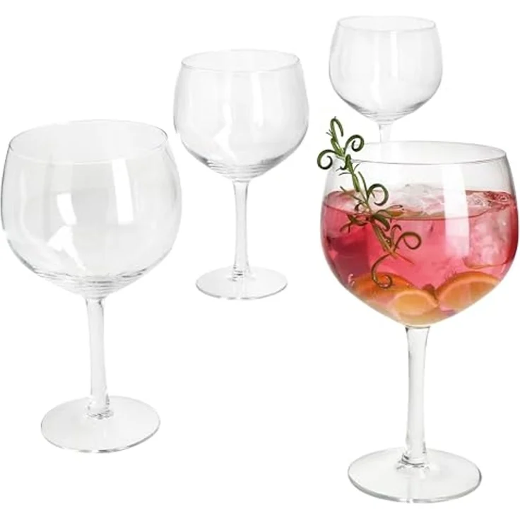 MamboCat Longdrinkglas 4x Gin Tonic Gläser 400ml Longdrink-Glas klar Cocktail-Gläser Wasser, Glas – Bild 1