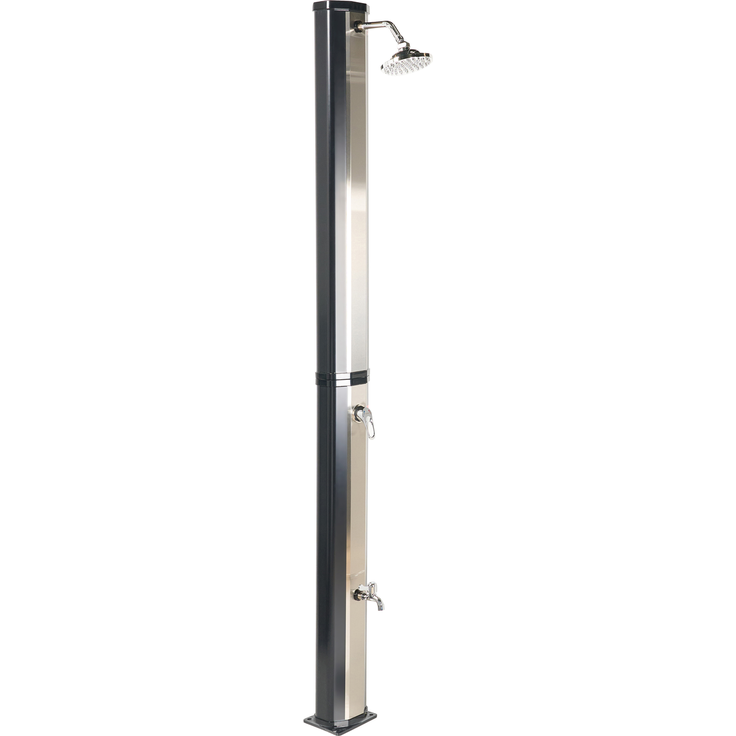 Freistehende solarbetriebene Gartendusche TUXPAM Schwarz