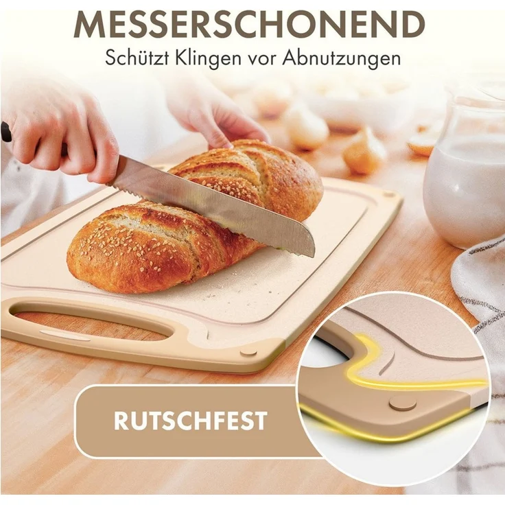 Blumtal Schneidebrett Frühstücksbrettchen Kunststoff, 2er-/3er-Set, verschiedene Größen, (3-St), Brettchen spülmaschinenfest Kunststoff BPA-frei – Bild 3
