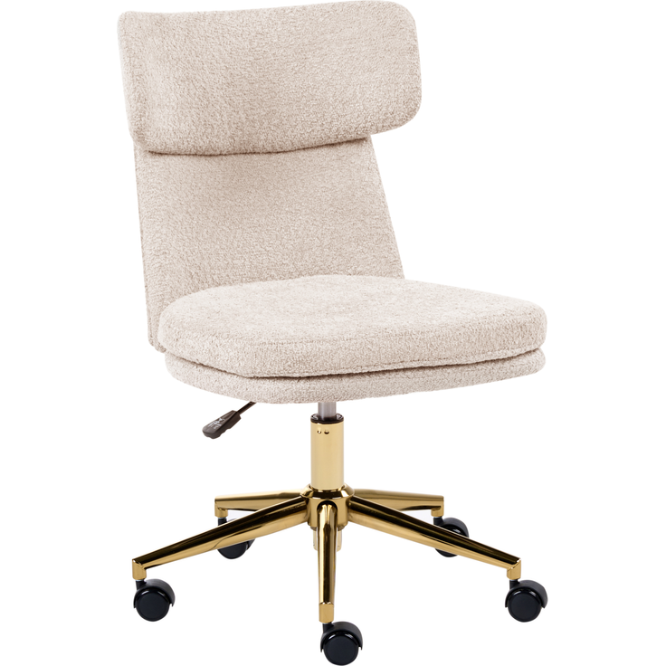 Schreibtischstuhl GRANBY Bouclé Hellbeige – Bild 4