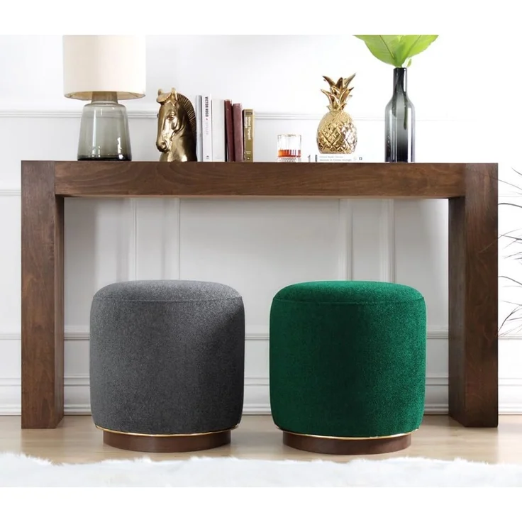 Hanah Home 'Zeone - Grey' Pouffe, Grau, 42 x 43 x 42 cm – Bild 5