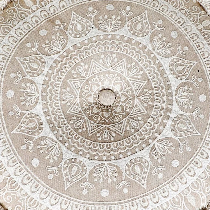 Marrakesch Orient & Mediterran Interior Pouf Boho Style Pouf Hocker Deko Donia 50x25 cm, Handarbeit – Bild 3