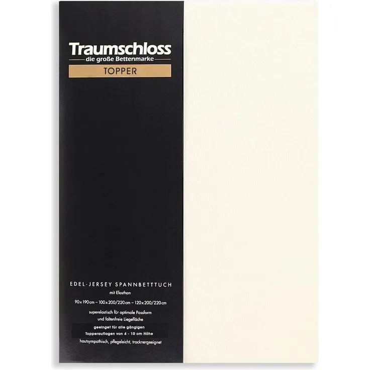 Traumschloss Spannbettlaken Premium, Jersey, Gummizug: rundum, (1 Stück), 165g/m², 95% gekämmte Mako Baumwolle, 5% Elasthan