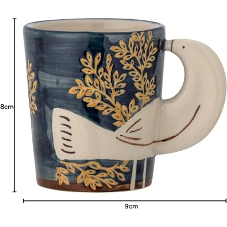 Bloomingville Tasse Bloomingville Hezha Tasse, Blue, Steingut – Bild 5