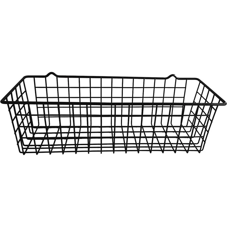 Praktischer Unterregal-Aufbewahrungskorb in Schwarz - 30 x 12 x 10 cm – Bild 1