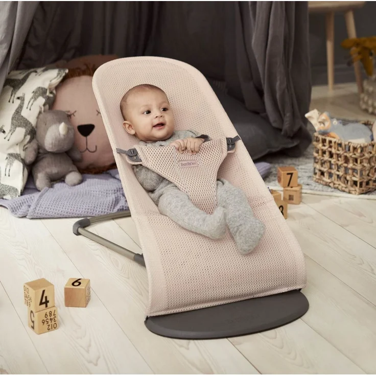 BabyBjörn Bliss Mesh Wippe Perlenrosa Rosa hell – Bild 3