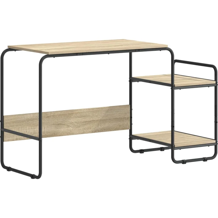 vidaXL Schreibtisch mit Stauraum Sonoma-Eiche 131,5 x 50 x 75,5 cm 8008051 – Bild 2