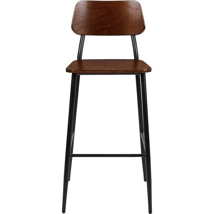 Flash Furniture Barhocker aus Metall und Holz, Stahl, Sperrholz, Mahagoni – Bild 8