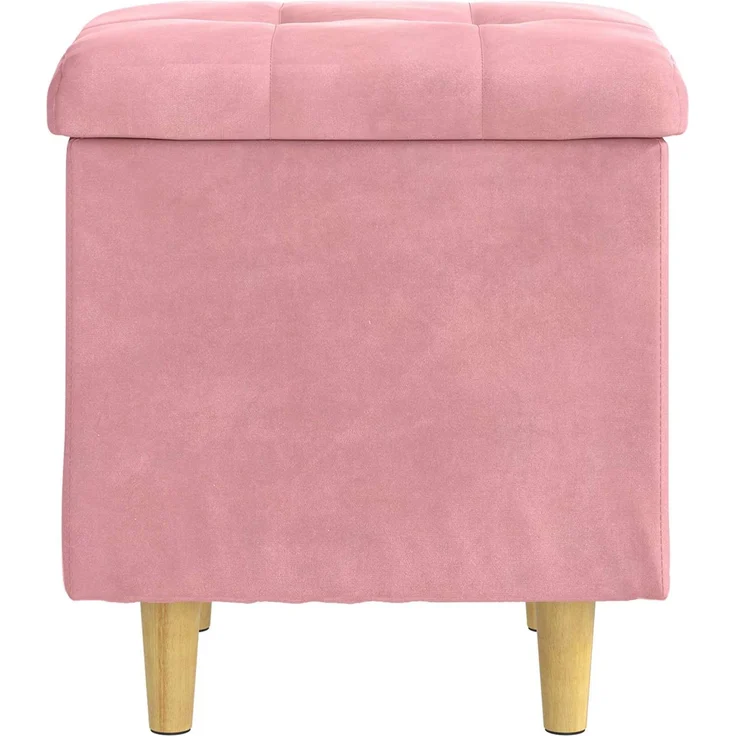 vidaXL Ottoman mit Stauraum Rosa 40 x 40 x 45 cm Samt 876813 – Bild 6