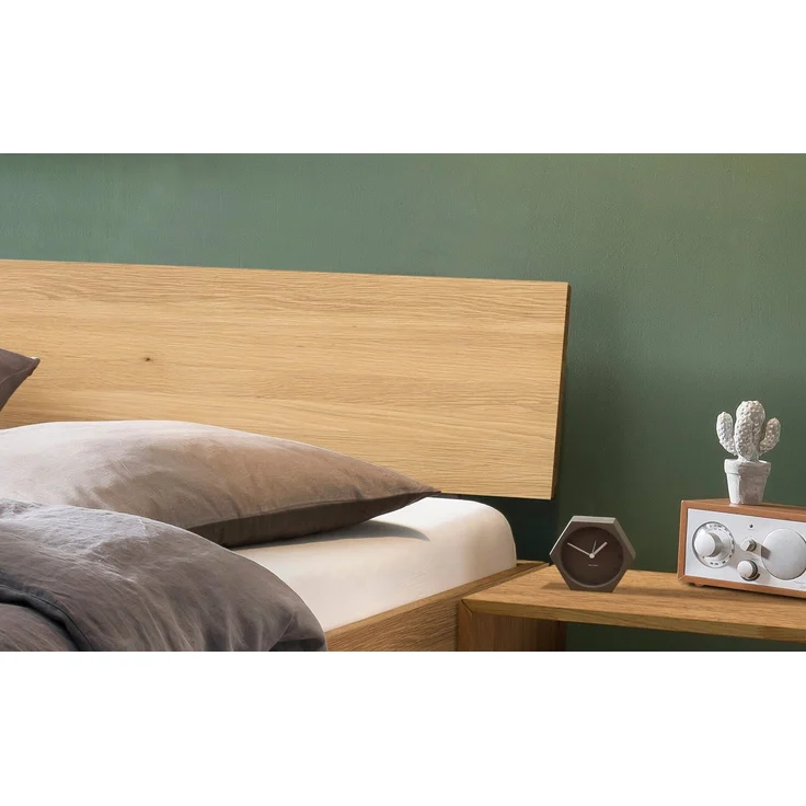 Hasena Massivholzbett Lodi Eiche bright mit Metall-Füßen 200x200 cm, Fußhöhe 20 cm – Trento – Bild 3