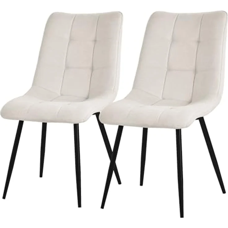 ML-DESIGN Stuhl Esszimmerstühle mit Rückenlehne moderne Design Lounge Küchenstühle (2 St), Polsterstuhl Esstischstühle 2er Set Küchenstuhl Polyester bis 120kg – Bild 2