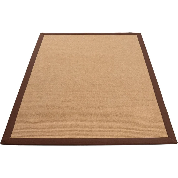 carpetfine Sisalteppich Sisal, auch als Läufer erhältlich, rechteckig, Höhe: 5 mm, mit farbiger Bordüre, Anti Rutsch Rückseite, viele Größen, Wohnzimmer – Bild 3