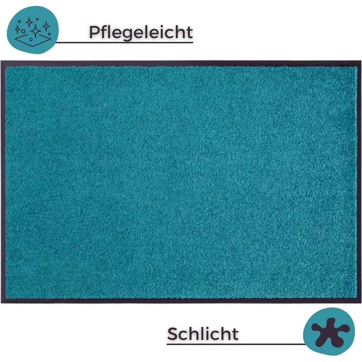 Waschbare Fußmatte Wash & Clean - petrol - 40x60x0,7cm – Bild 3