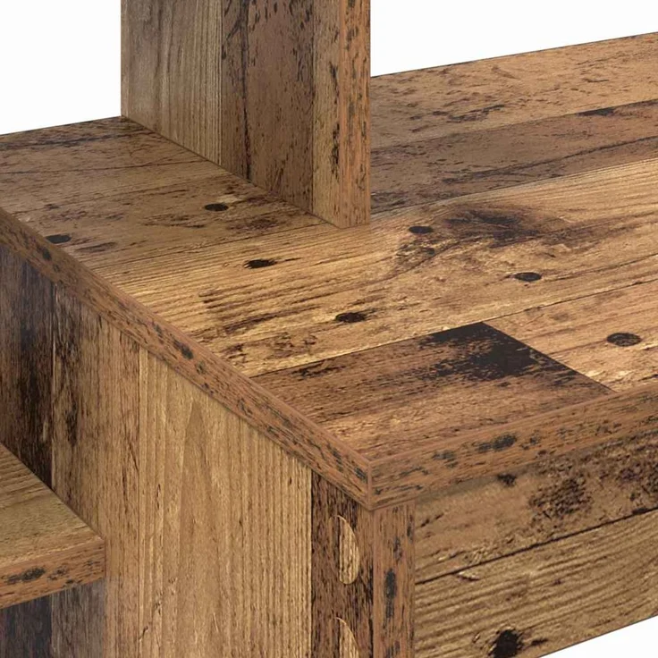 vidaXL Schreibtisch mit Regal Altholz 100 x 40 x 90 cm Holzwerkstoff 869320 – Bild 7