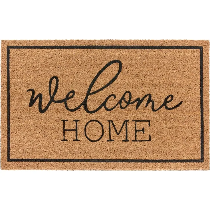 HANSE Home Fußmatte Mix Mats Kokos Welcome Home, Türmatte, rechteckig, Höhe: 15 mm, Kokos, Schmutzfangmatte, Outdoor, Rutschfest, Innen, Kokosmatte, Flur