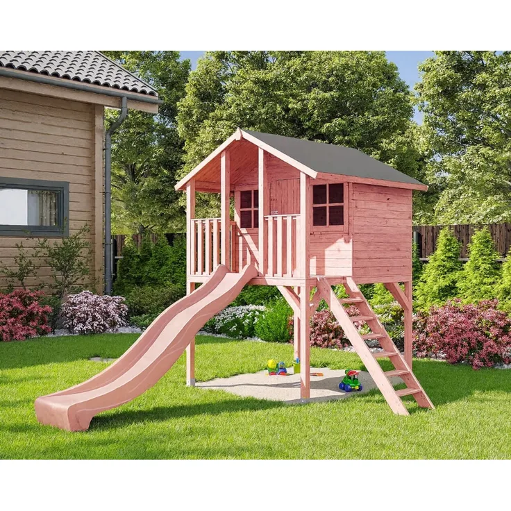 Limited Edition Stelzenhaus Tom / Toby mit Rutsche hellrosa