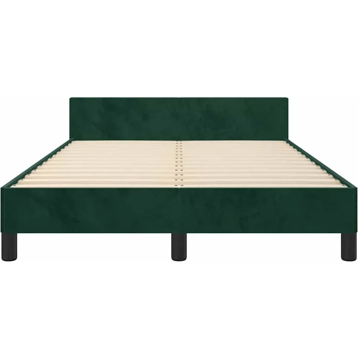 Einzelbettgestell Design für Erwachsene ohne Matratze Dunkelgrün 120x200 cm Samt d4782e – Bild 5