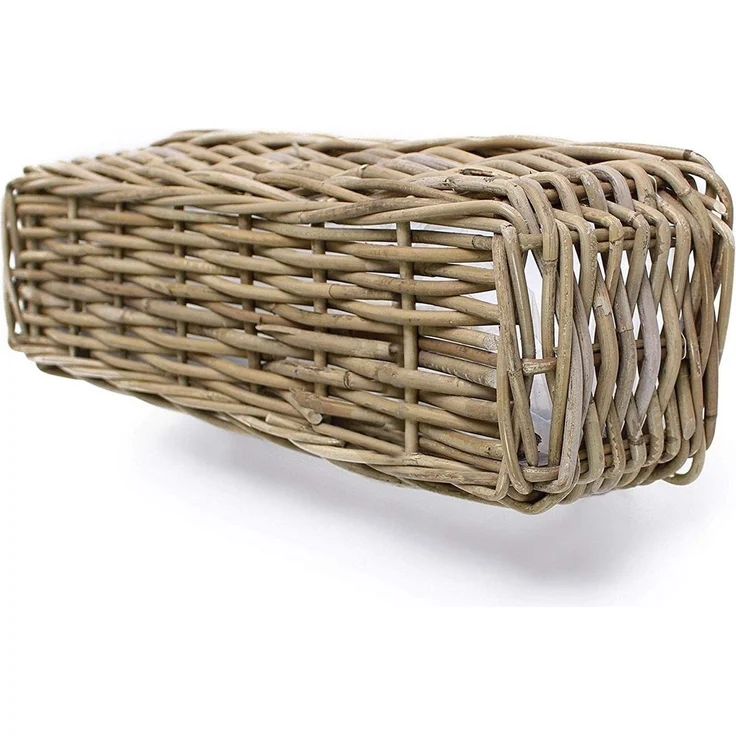 Dekoleidenschaft Blumenkasten aus Rattan "Koboo Grey" 60 cm lang, grau, Balkonkasten, Pflanzkasten (1 St), Pflanzgefäß, Pflanzenkasten, Balkon & Gartendeko für Draußen – Bild 3