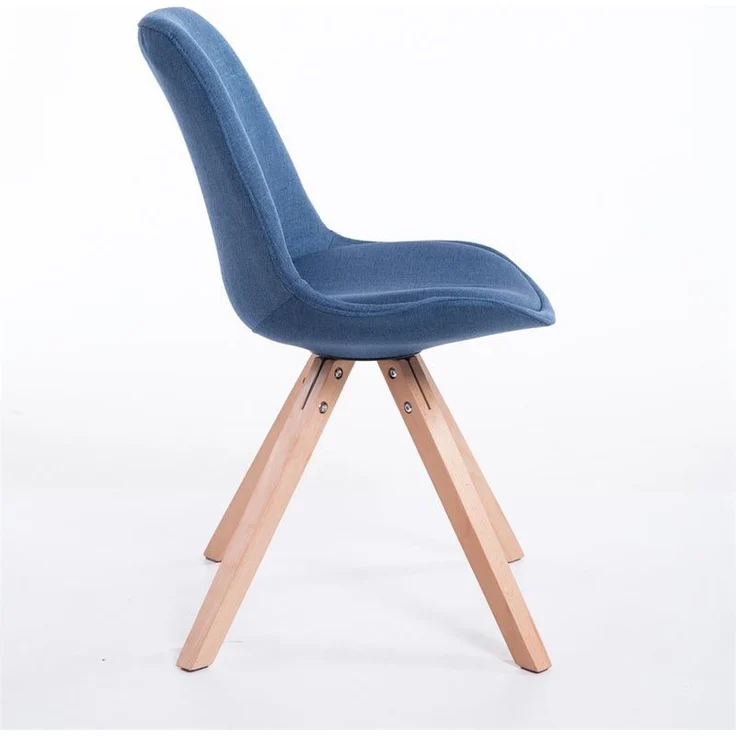 Besucherstuhl SYDNEY - Stoff Blau 48x56x84 cm | Besucherstühle Konferenzstuhl Wartezimmerstuhl Bürostühle Bürostuhl Konferenzraum Wartezimmer – Bild 3