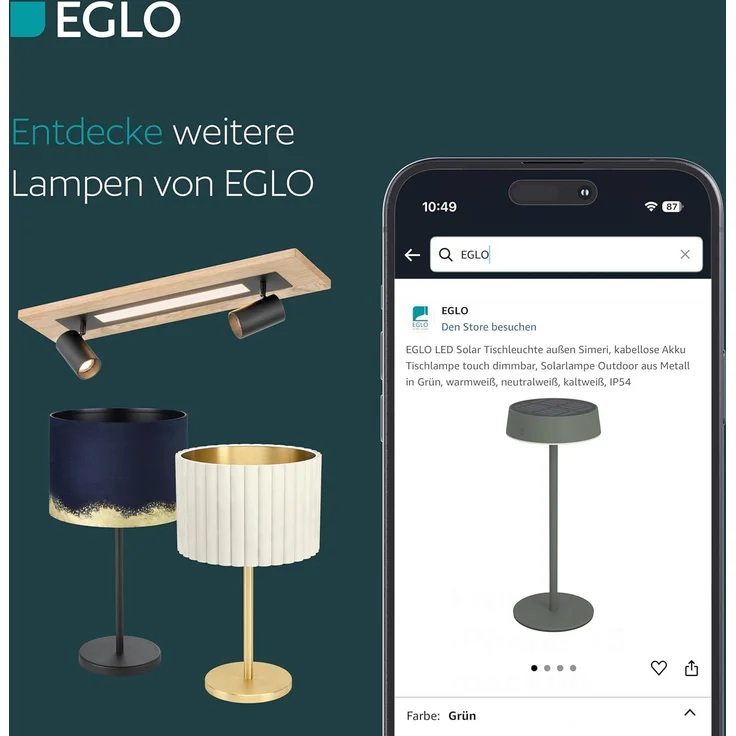 EGLO Tischleuchte JAZMINIA DH 30x45.50 cm schwarz Tischlampe Klemmleuchte Schreibtischleuchte Schreibtischlampe – Bild 6