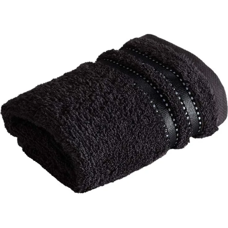 Vossen Handtücher Cult de Luxe|Seiflappen 30x30 cm| schwarz