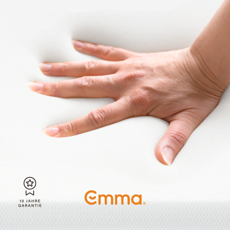 Emma 'One Medium' Viscoschaum-Matratze, 100x200 cm, 85 % Polyester / 15 % Polypropylen, Weiß – Bild 8
