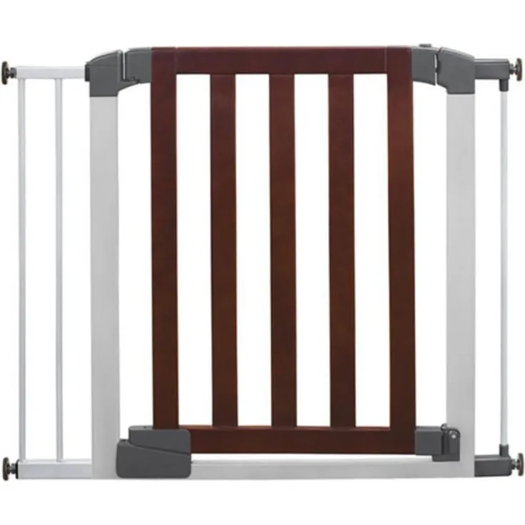 Munchkin Auto Close Tür-/Treppenschutzgitter mit Druckbefestigung, selbstschließend, 76 - 82 cm, bis zu 117 cm mit Verlängerung, weiß