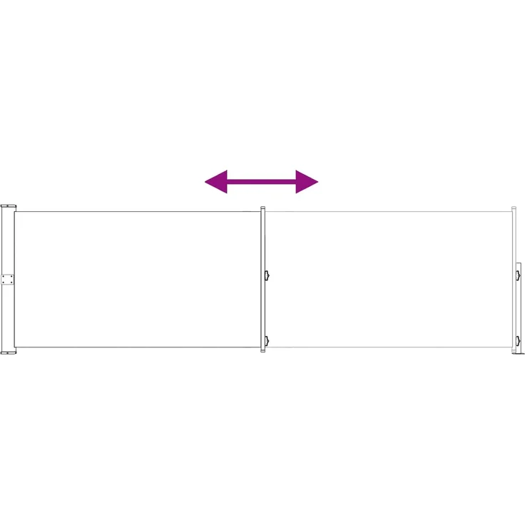 vidaXL Ausziehbare Seitenmarkise Rechteckig 160 x 500 cm Polyester 42035337 – Bild 6