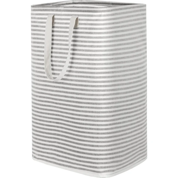 Lifewit 75L Groß Wäschekorb Organizer mit erweitertem Griff, Faltbarer Wäschesammler Wäschebox Aufbewahrungskorb, Tragbar Wäschesortierer für Wäsche, Kleidung, Decken, Kissen, Wäschekörbe, Grau – Bild 1