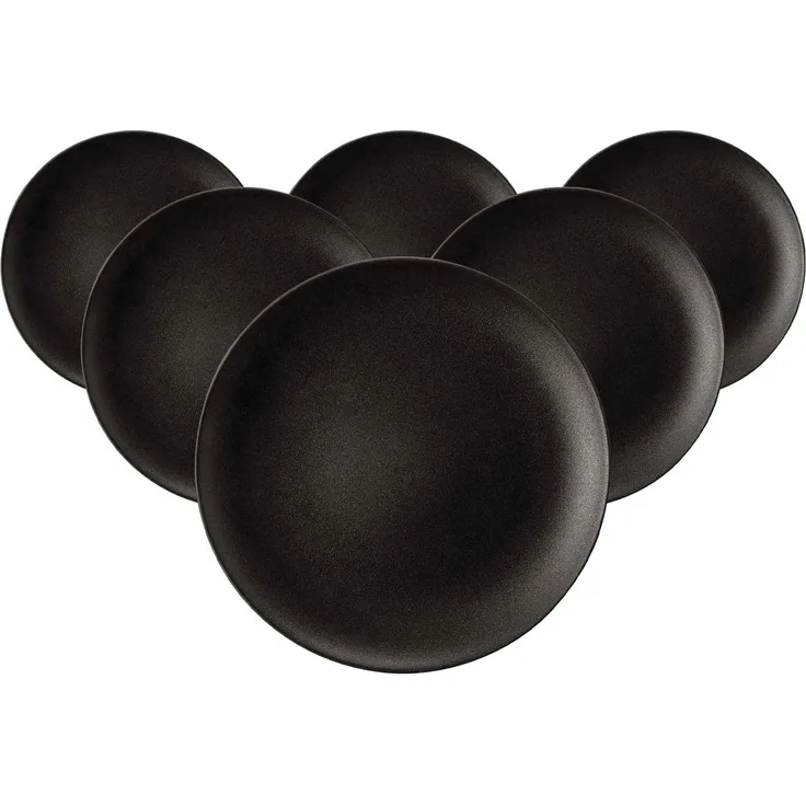 Seltmann Weiden Liberty Velvet Black Brotteller ø 17,7 cm 6er Set