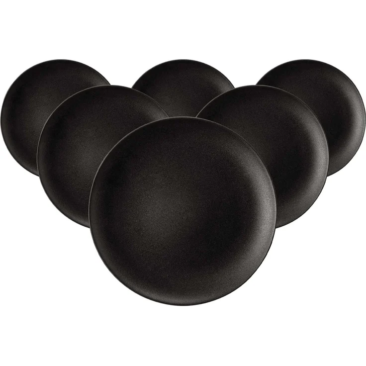 Seltmann Weiden Liberty Velvet Black Brotteller ø 17,7 cm 6er Set – Bild 1