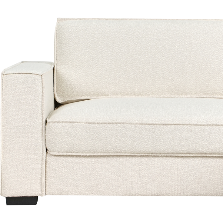 Ecksofa RENDERS Bouclé Cremeweiß linksseitig – Bild 7
