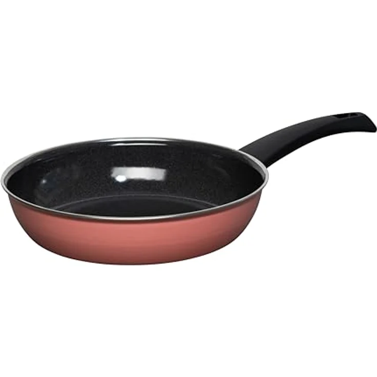 Riess-Kelomat Emaillepfanne Ø24cm, Pink, langlebig mit gleichmäßiger Hitzeverteilung und Kochkomfort – Bild 2