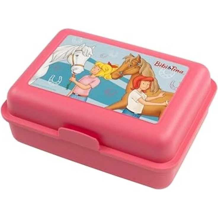 United Labels® Lunchbox Bibi & Tina Brotdose Pferde Lunchbox Butterbrotdose mit Trennwand, Kunststoff (PP) – Bild 3