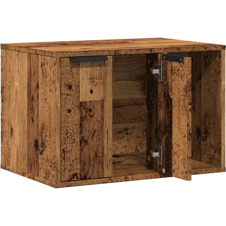 vidaXL Katzenklo Altholz-Optik 60x40x40 cm Holzwerkstoff 857731 – Bild 4