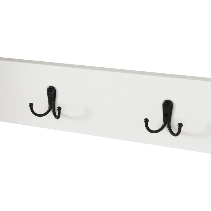 ZUBALIYA Schuhschrank (70 x 25 x 163 cm), 3 Türen, Lamellengestaltung, Aufbewahrung für Schuhe, Hausschuhe und Schuhzubehör, Weiß – Bild 12