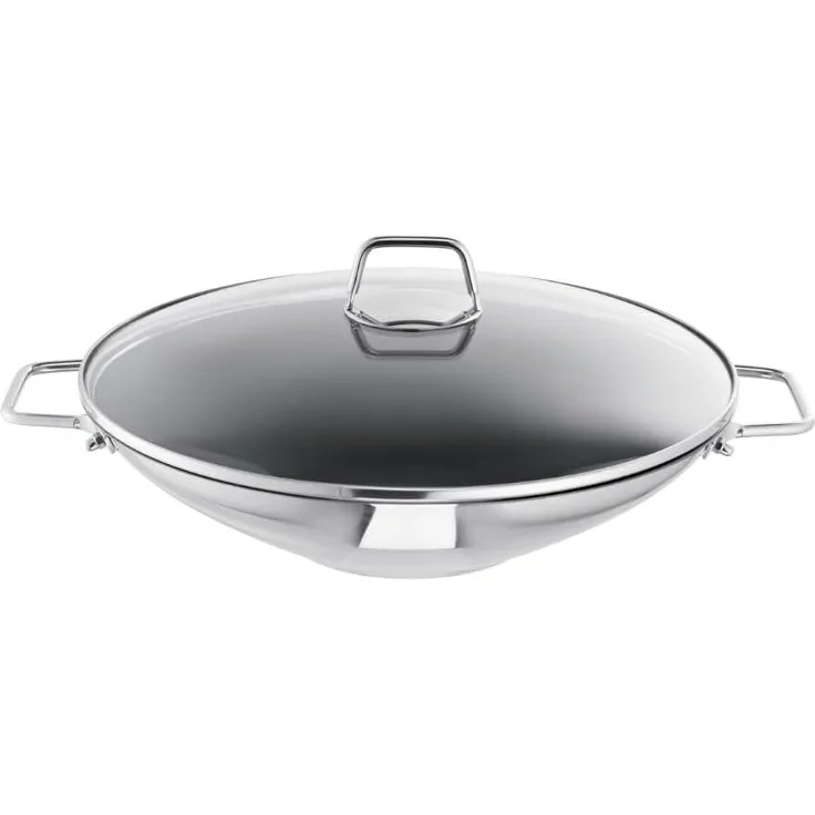 Schulte-Ufer Wok, beschichtet, inkl. Ablagegitter Wega 34 cm Ø