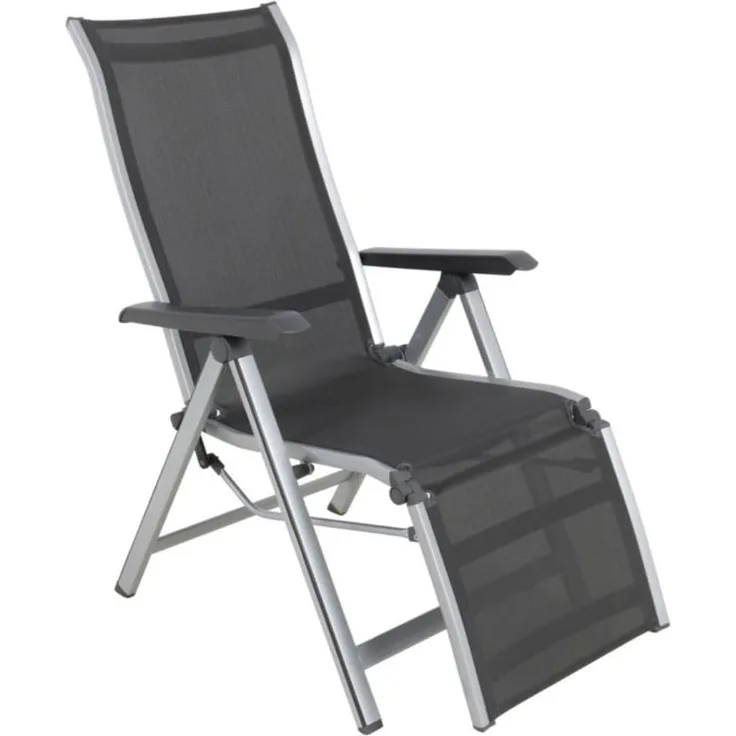 2er Set Kedline Klappstuhl grau Textilene 62cm x 110cm x 78cm