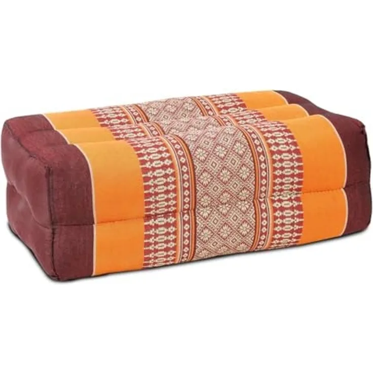 Oriental Galerie Nackenkissen Nackenkissen Thai Motiv Weinrot Orange KB3, 1-tlg.