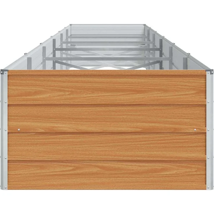 vidaXL Hochbeet Hellbraun 600 x 80 x 45 cm Verzinkter Stahl 42017342 – Bild 5