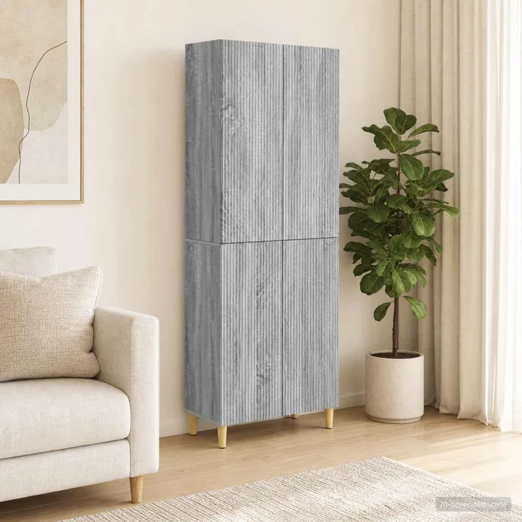 vidaXL Schrankset 2 stk. Sonoma-Grau Holzwerkstoff 3416544