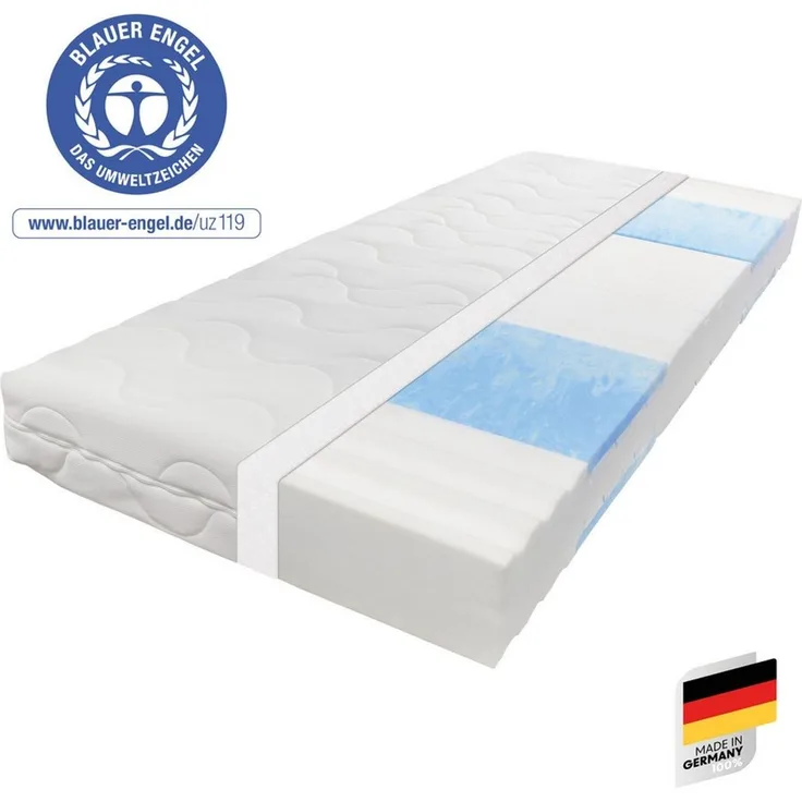 Kaltschaummatratze Blue Vision, Matratze in 90x200 und vielen weiteren Größen erhältlich!, Beco, 18 cm hoch, Blauer Engel-Auszeichnung, atmungsaktiv, ergonomische Körperanpassung