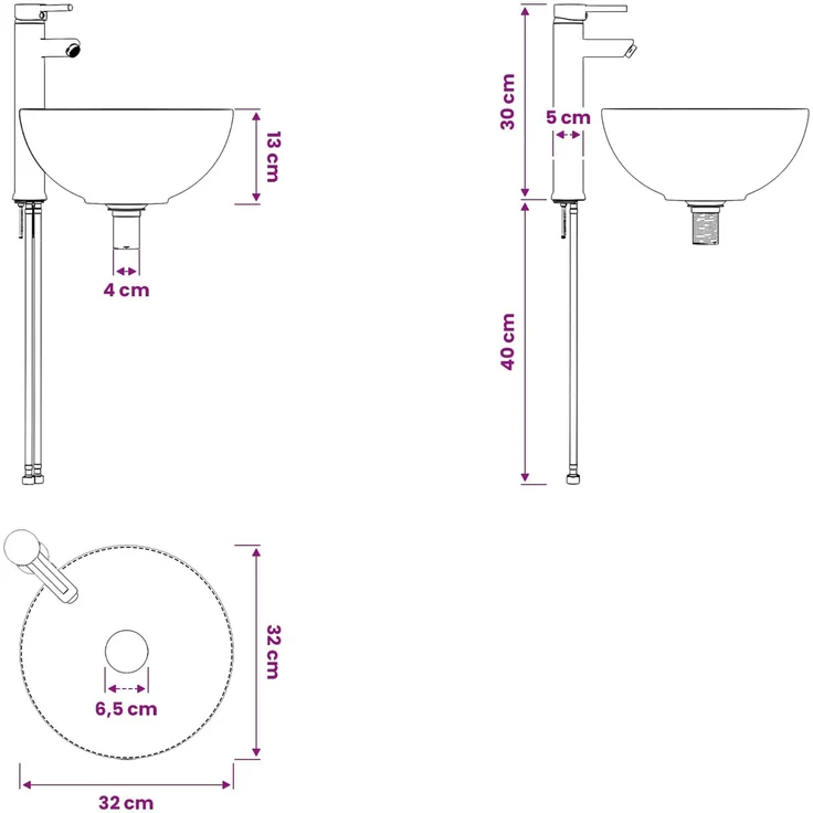 vidaXL Badezimmerschrank-Set 2 stk. Altholz 79,5 x 35 x 80 cm 3403870 – Bild 11