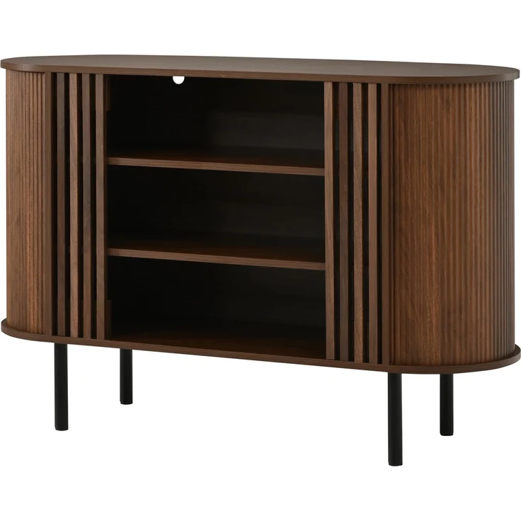 ZUBALIYA Sideboard 120x40x80 cm, aus MDF / Spanplatte, Walnuss – Bild 21