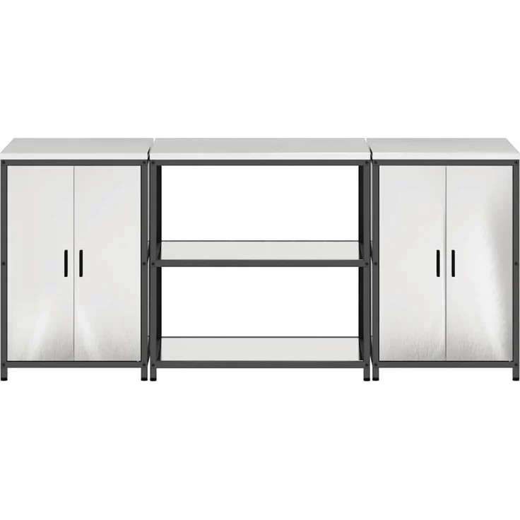 vidaXL Aufbewahrungsset für die Küche HATTEM 3 stk. Silber 3392670 – Bild 10